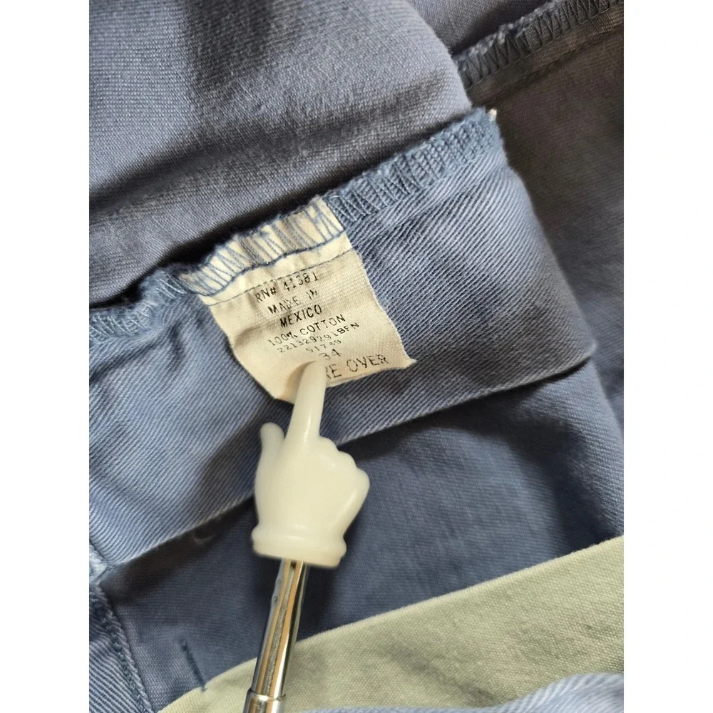 Polo Ralph Lauren Chino Shorts Mens 34 Blue Gray 100% Cotton Flat Front Classic